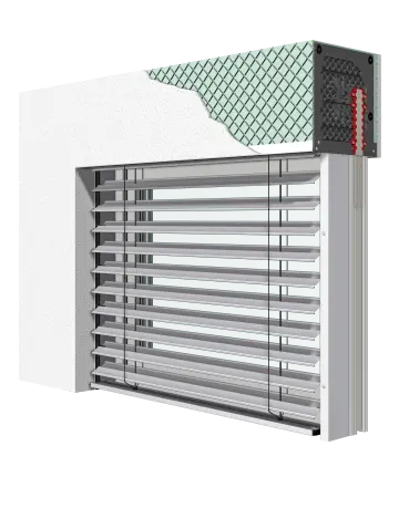 Abb. Schnitt Aufsetz Aussenjalousien AU RA Schienenführung Abb. Schnitt Aufsetz Aussenjalousien AU RA Schienenführung