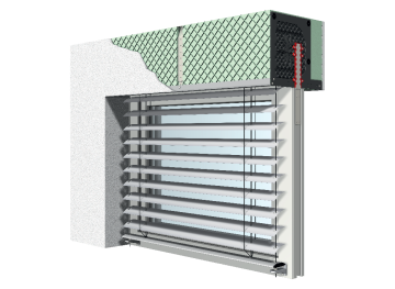 Abb. Schnitt Aufsetz Aussenjalousien AU RA Seilführung Abb. Schnitt Aufsetz Aussenjalousien AU RA Seilführung