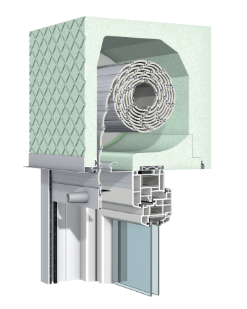Abb. Schnitt Rolladen Revision außen Abb. Schnitt Rolladen Revision außen