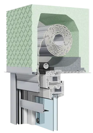 Abb. Schnitt Rolladen Revision innen Abb. Schnitt Rolladen Revision innen