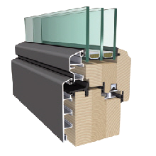 Abb. Schnitt V3 P Aluminium-Holz-Fenster Abb. Schnitt V3 P Aluminium-Holz-Fenster