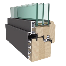 Abb. Schnitt V5 P Aluminium-Holz-Fenster Abb. Schnitt V5 P Aluminium-Holz-Fenster