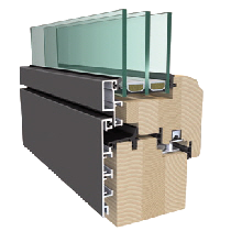 Abb. Schnitt V8 P Aluminium-Holz-Fenster Abb. Schnitt V8 P Aluminium-Holz-Fenster