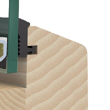 Schnittbild Holzfenster: Varianten-Holzinnenseite schräg